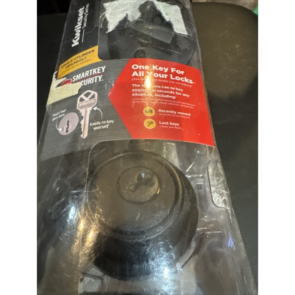 Kwikset Deadbolt Single Cylinder with Black Matte‎ 660rdt 514 Smt Cp 96600-761